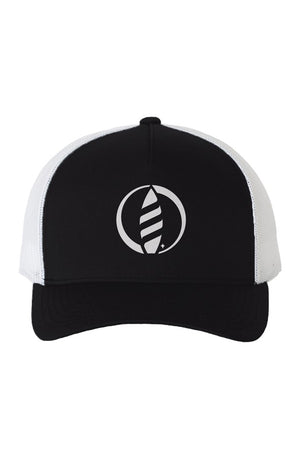 White Mesh Five-Panel Retro Trucker Cap