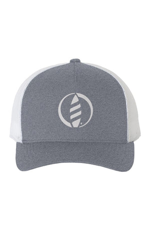 White Mesh Five-Panel Retro Trucker Cap